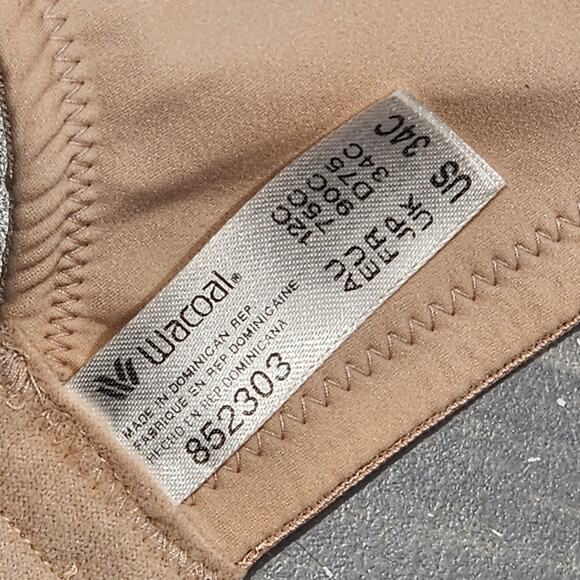 Wacoal Bra 34C Back Appeal Wire-Free Bra 852303 Sand Beige - Picture 4 of 7